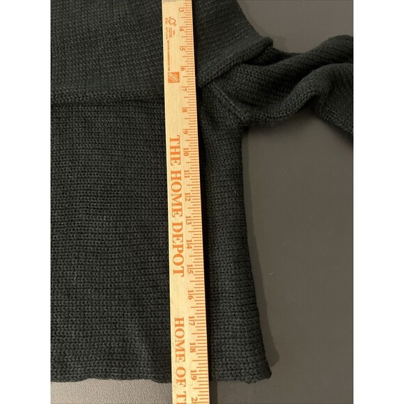 Seek the Label Off The Shoulder Sweater Chunky Knit M Black Roll Neck Romantic - Picture 7 of 14